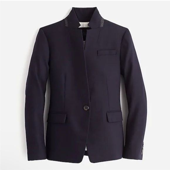 J. Crew Petite Regent blazer in wool flannel - Picture 1 of 8
